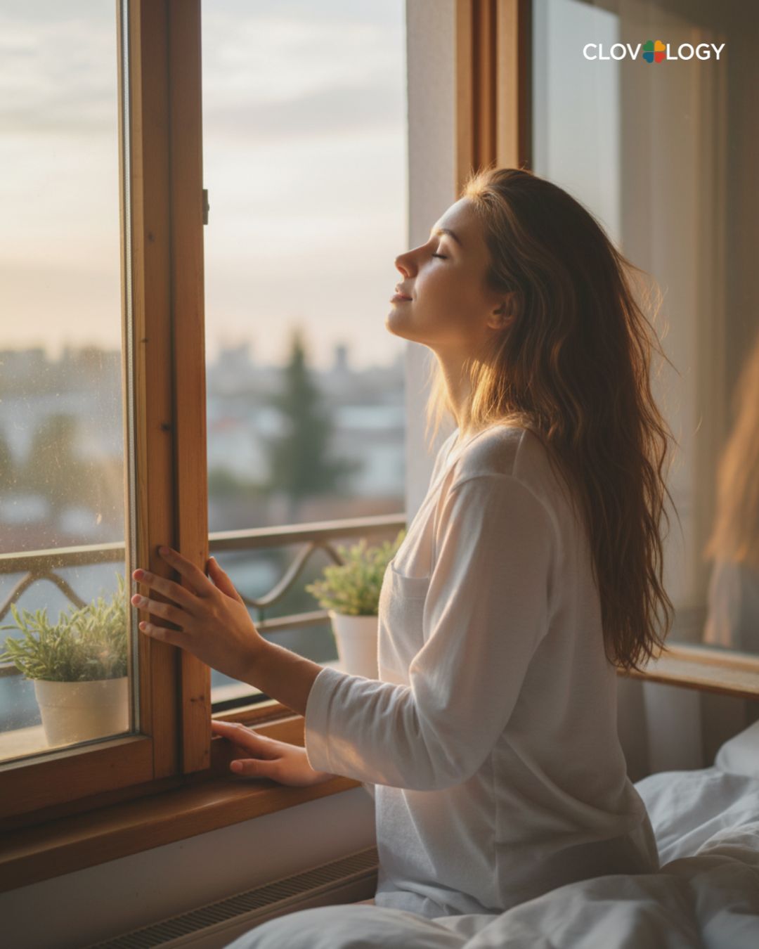 opening your window to welcome the morning sun
